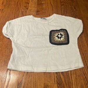 Mayoral Girl’s White Tee Crochet Size 10